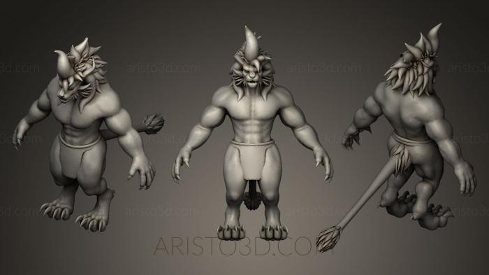Figurines heroes, monsters and demons (STKM_0405) 3D model for CNC machine